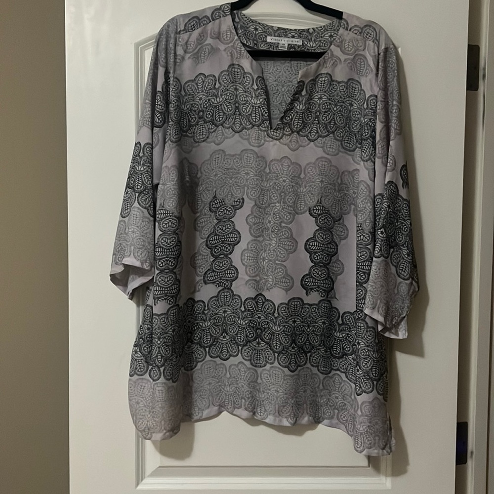 Violet + Claire Light Pink Sheer Blouse
